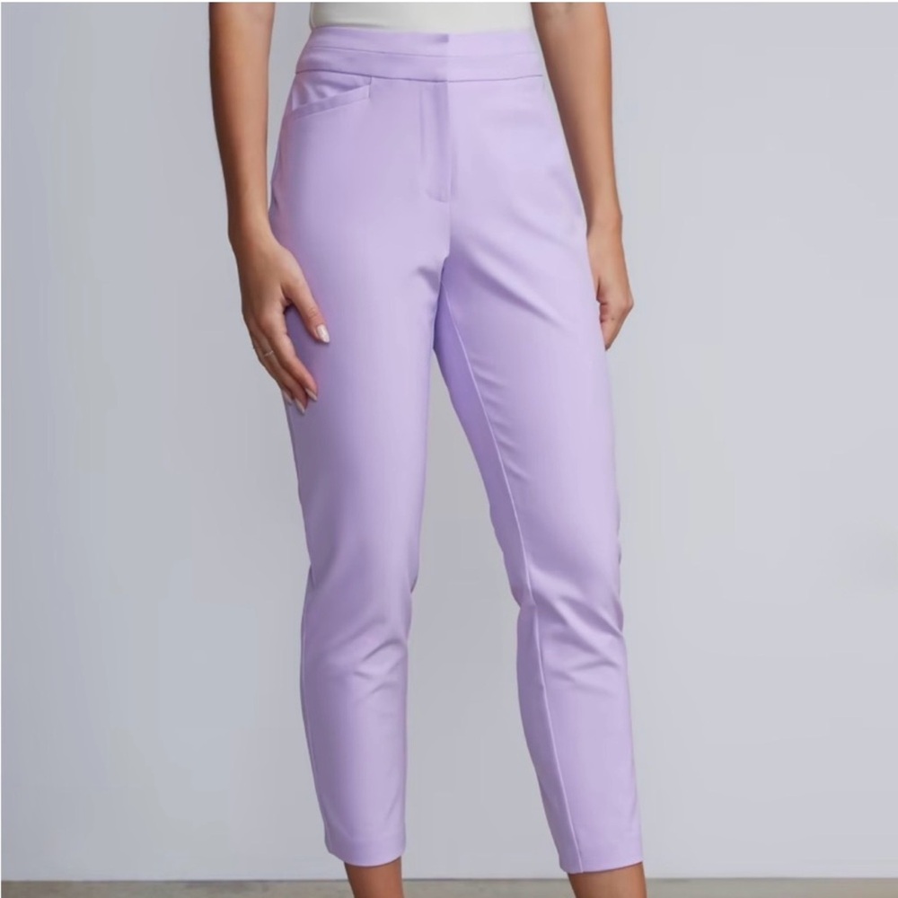 New York & Company NWOT Lavender High Rise Pull On Tapered Ankle Pants